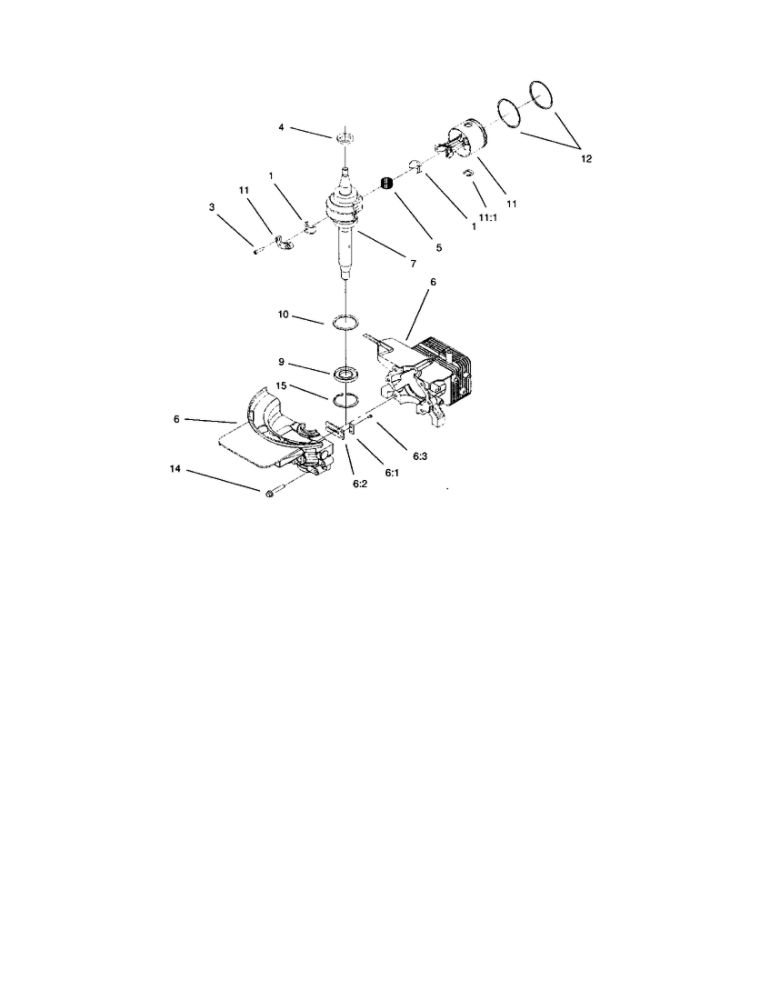 Short Block Diagram and Parts List for 10323 210000001 + UP Lawn Boy Lawn Mower